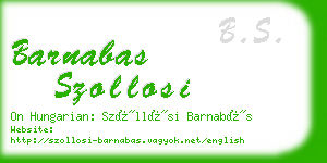 barnabas szollosi business card